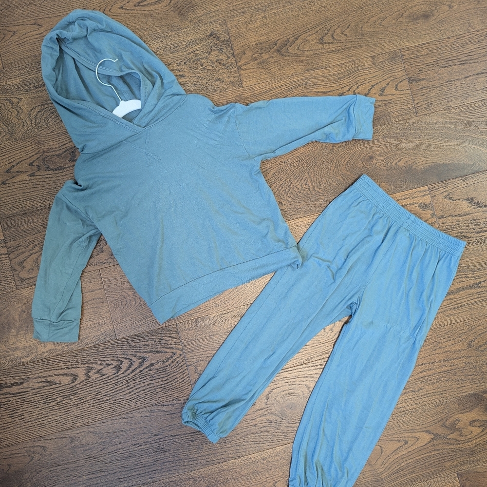 Kate Quinn Kids Blue Sweatpants & Hoodie Set Bamboo